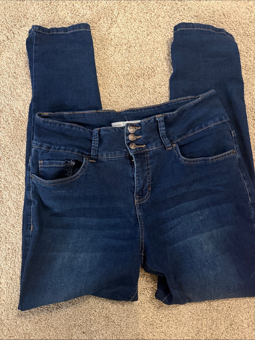 Royalty For Me Dark Indigo High-Rise Skinny Jeans